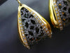 ESTATE .50CT DIAMOND 14K BLACK & YELLOW GOLD FILIGREE HANGING LEVERBACK EARRINGS