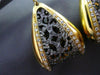 ESTATE .50CT DIAMOND 14K BLACK & YELLOW GOLD FILIGREE HANGING LEVERBACK EARRINGS