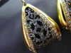 ESTATE .50CT DIAMOND 14K BLACK & YELLOW GOLD FILIGREE HANGING LEVERBACK EARRINGS