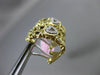 ESTATE .15CT DIAMOND 14K WHITE & YELLOW GOLD 3D OPEN HEART CLIP ON EARRINGS