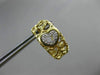ESTATE .15CT DIAMOND 14K WHITE & YELLOW GOLD 3D OPEN HEART CLIP ON EARRINGS