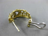 ESTATE .15CT DIAMOND 14K WHITE & YELLOW GOLD 3D OPEN HEART CLIP ON EARRINGS