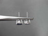 ESTATE 3.92CT DIAMOND & AAA OVAL SAPPHIRE 14KT WHITE GOLD STUD EARRINGS #2895