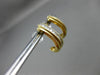 ESTATE .30CT PRINCESS CUT DIAMOND 14KT YELLOW GOLD MULTI ROW SEMI HOOP EARRINGS