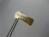 ESTATE .30CT PRINCESS CUT DIAMOND 14KT YELLOW GOLD MULTI ROW SEMI HOOP EARRINGS
