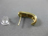 ESTATE .30CT PRINCESS CUT DIAMOND 14KT YELLOW GOLD MULTI ROW SEMI HOOP EARRINGS
