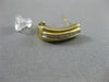 ESTATE .30CT PRINCESS CUT DIAMOND 14KT YELLOW GOLD MULTI ROW SEMI HOOP EARRINGS