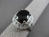 ANTIQUE LARGE 4.42CT DIAMOND & AAA SMOKY TOPAZ 14KT WHITE GOLD 3D FILIGREE RING