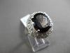 ANTIQUE LARGE 4.42CT DIAMOND & AAA SMOKY TOPAZ 14KT WHITE GOLD 3D FILIGREE RING