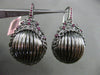 ESTATE LARGE .75CT RUBY 14K BLACK GOLD STRIATED WOVEN LEVERBACK HANGING EARRINGS