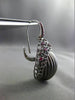 ESTATE LARGE .75CT RUBY 14K BLACK GOLD STRIATED WOVEN LEVERBACK HANGING EARRINGS