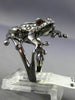ESTATE LARGE 1.09CT DIAMOND & RUBY 18K WHITE & BLACK GOLD 3D HAPPY FROG FUN RING