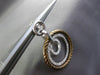 ESTATE LARGE 1.0CT DIAMOND 14K WHITE & BROWN GOLD CIRCLE OF LIFE ETOILE EARRINGS