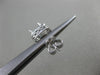 ESTATE .57CT DIAMOND 18KT WHITE GOLD 3D SQUARE FILIGREE HALO EARRING JACKETS 5mm