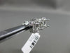 ESTATE .57CT DIAMOND 18KT WHITE GOLD 3D SQUARE FILIGREE HALO EARRING JACKETS 5mm