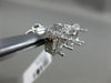 ESTATE .57CT DIAMOND 18KT WHITE GOLD 3D SQUARE FILIGREE HALO EARRING JACKETS 5mm