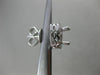 ESTATE .57CT DIAMOND 18KT WHITE GOLD 3D SQUARE FILIGREE HALO EARRING JACKETS 5mm