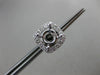 ESTATE .57CT DIAMOND 18KT WHITE GOLD 3D SQUARE FILIGREE HALO EARRING JACKETS 5mm