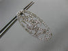 ESTATE LARGE .78CT DIAMOND 14KT WHITE GOLD ELONGATED OVAL WAVE CLIP ON EARRINGS