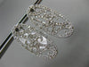 ESTATE LARGE .78CT DIAMOND 14KT WHITE GOLD ELONGATED OVAL WAVE CLIP ON EARRINGS