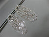 ESTATE LARGE .78CT DIAMOND 14KT WHITE GOLD ELONGATED OVAL WAVE CLIP ON EARRINGS