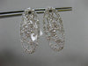 ESTATE LARGE .78CT DIAMOND 14KT WHITE GOLD ELONGATED OVAL WAVE CLIP ON EARRINGS