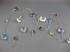 ANTIQUE EXTRA LONG 45.0CT EXTRA FACET MULTI SHAPE & GEM 14KT WHITE GOLD NECKLACE