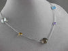 ANTIQUE EXTRA LONG 45.0CT EXTRA FACET MULTI SHAPE & GEM 14KT WHITE GOLD NECKLACE