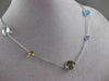 ANTIQUE EXTRA LONG 45.0CT EXTRA FACET MULTI SHAPE & GEM 14KT WHITE GOLD NECKLACE