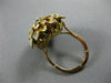 ANTIQUE .26CT ROUND DIAMOND 14KT WHITE & YELLOW GOLD 3D HANDCRAFTED FLOWER RING
