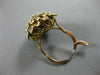 ANTIQUE .26CT ROUND DIAMOND 14KT WHITE & YELLOW GOLD 3D HANDCRAFTED FLOWER RING