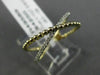 ESTATE .10CT DIAMOND 14KT WHITE & YELLOW GOLD X LOVE MILGRAIN BEAD RING F/G VSSI