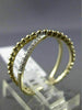 ESTATE .10CT DIAMOND 14KT WHITE & YELLOW GOLD X LOVE MILGRAIN BEAD RING F/G VSSI