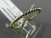 ESTATE .10CT DIAMOND 14KT WHITE & YELLOW GOLD X LOVE MILGRAIN BEAD RING F/G VSSI