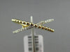 ESTATE .10CT DIAMOND 14KT WHITE & YELLOW GOLD X LOVE MILGRAIN BEAD RING F/G VSSI