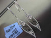 ANTIQUE .85CT DIAMOND 14KT WHITE GOLD FLORAL FILIGREE 3D HANGING EARRINGS