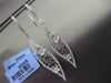 ANTIQUE .85CT DIAMOND 14KT WHITE GOLD FLORAL FILIGREE 3D HANGING EARRINGS