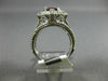 ESTATE WIDE 2.81CT DIAMOND & EXTRA FACET AAA GARNET 14K WHITE GOLD FILIGREE RING