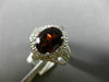 ESTATE WIDE 2.81CT DIAMOND & EXTRA FACET AAA GARNET 14K WHITE GOLD FILIGREE RING