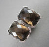 ANTIQUE 18KT 32.44CTW CLIP ON SMOKY TOPAZ & DIAMOND EARRINGS ONE OF A KIND!!!!!