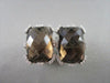 ANTIQUE 18KT 32.44CTW CLIP ON SMOKY TOPAZ & DIAMOND EARRINGS ONE OF A KIND!!!!!