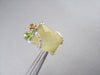 ANTIQUE 14KT WHITE 16.25CTW YELLOW QUARZ & DIAMONDS WITH MULTI GEM EARRINGS!!!!!