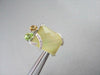 ANTIQUE 14KT WHITE 16.25CTW YELLOW QUARZ & DIAMONDS WITH MULTI GEM EARRINGS!!!!!