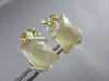 ANTIQUE 14KT WHITE 16.25CTW YELLOW QUARZ & DIAMONDS WITH MULTI GEM EARRINGS!!!!!