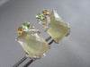 ANTIQUE 14KT WHITE 16.25CTW YELLOW QUARZ & DIAMONDS WITH MULTI GEM EARRINGS!!!!!