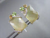 ANTIQUE 14KT WHITE 16.25CTW YELLOW QUARZ & DIAMONDS WITH MULTI GEM EARRINGS!!!!!