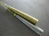 ESTATE .13CT DIAMOND 14K WHITE & YELLOW GOLD MESH LARIAT ELONGATED LOVE NECKLACE