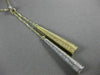 ESTATE .13CT DIAMOND 14K WHITE & YELLOW GOLD MESH LARIAT ELONGATED LOVE NECKLACE