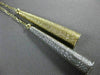 ESTATE .13CT DIAMOND 14K WHITE & YELLOW GOLD MESH LARIAT ELONGATED LOVE NECKLACE