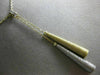 ESTATE .13CT DIAMOND 14K WHITE & YELLOW GOLD MESH LARIAT ELONGATED LOVE NECKLACE